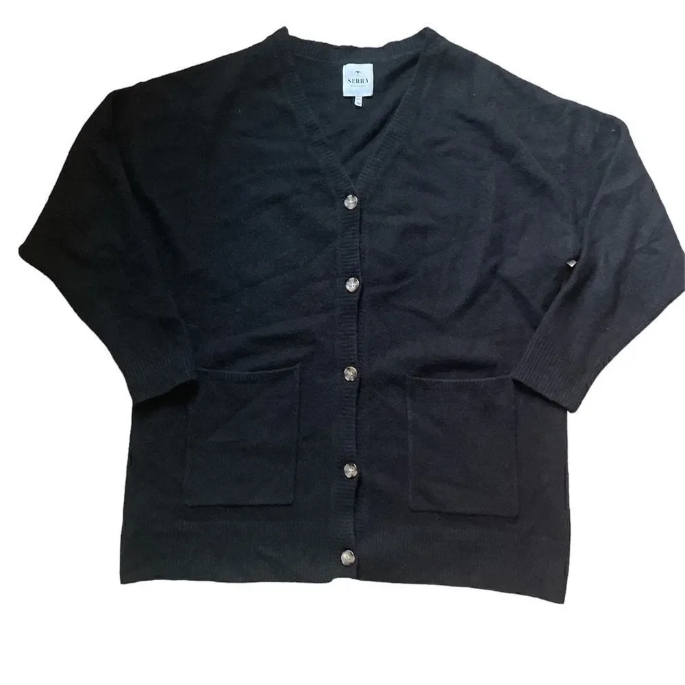 Serra Rodgers Cardigan In Black Size M/L NWOT